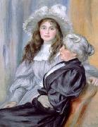 Pierre-Auguste Renoir Portrait of Berthe Morisot and daughter Julie Manet, painting